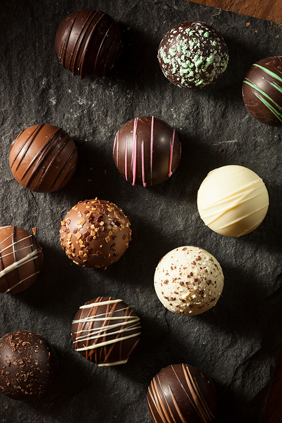 Image showcasing a variety of assorted chocolate pieces.